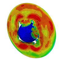 abaqus tutorial - ball plate impact